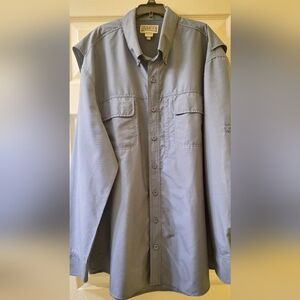Duluth Trading Co Blue NWOT XL Tall Vented Mens Long Sleeve Top Button Down